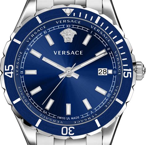 Versace Hellenyium Blue Round Dial Quartz Analog Men Watch